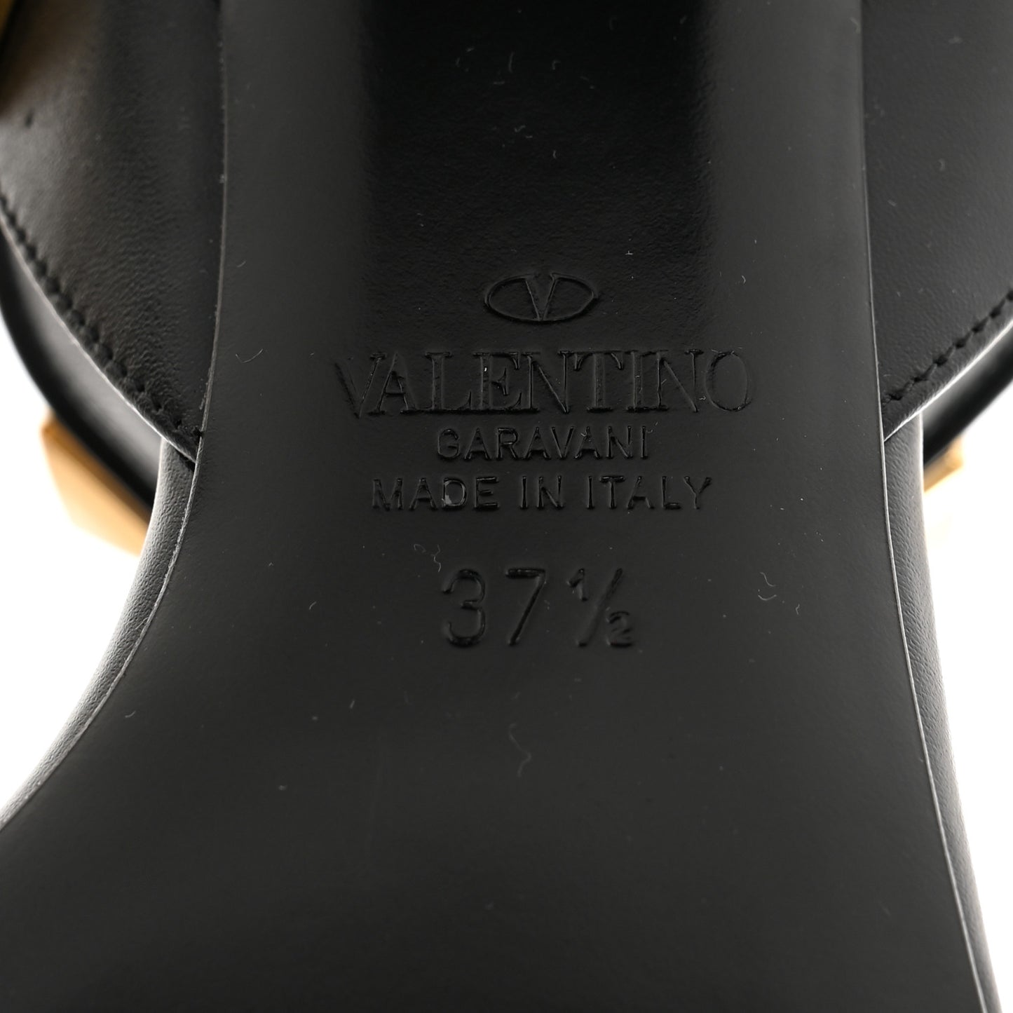 Calfskin Roman Stud 60mm Sandals 37.5 Black