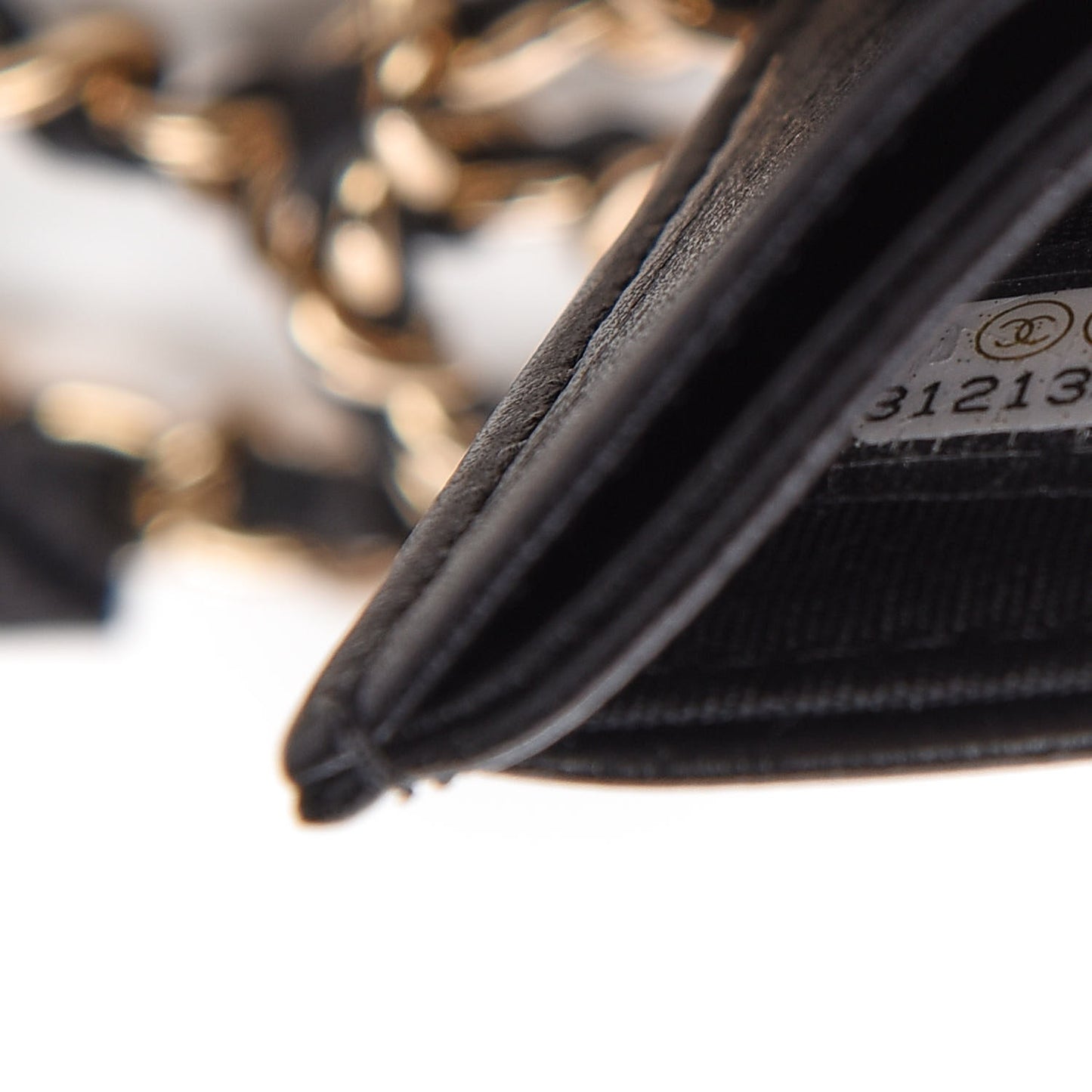 Lambskin Quilted My Chanel Lady Card Holder On Chain Black