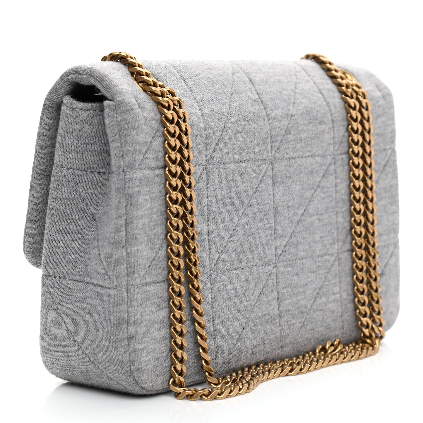 Jersey Wool Patchwork Monogram Medium Jamie Grey