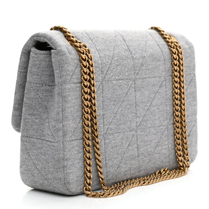 Saint Laurent Jersey Wool Patchwork Monogram Medium Jamie Grey 3 of 9