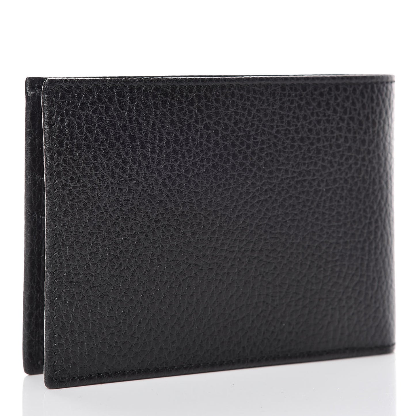 Dollar Calfskin Bi-Fold Wallet Black