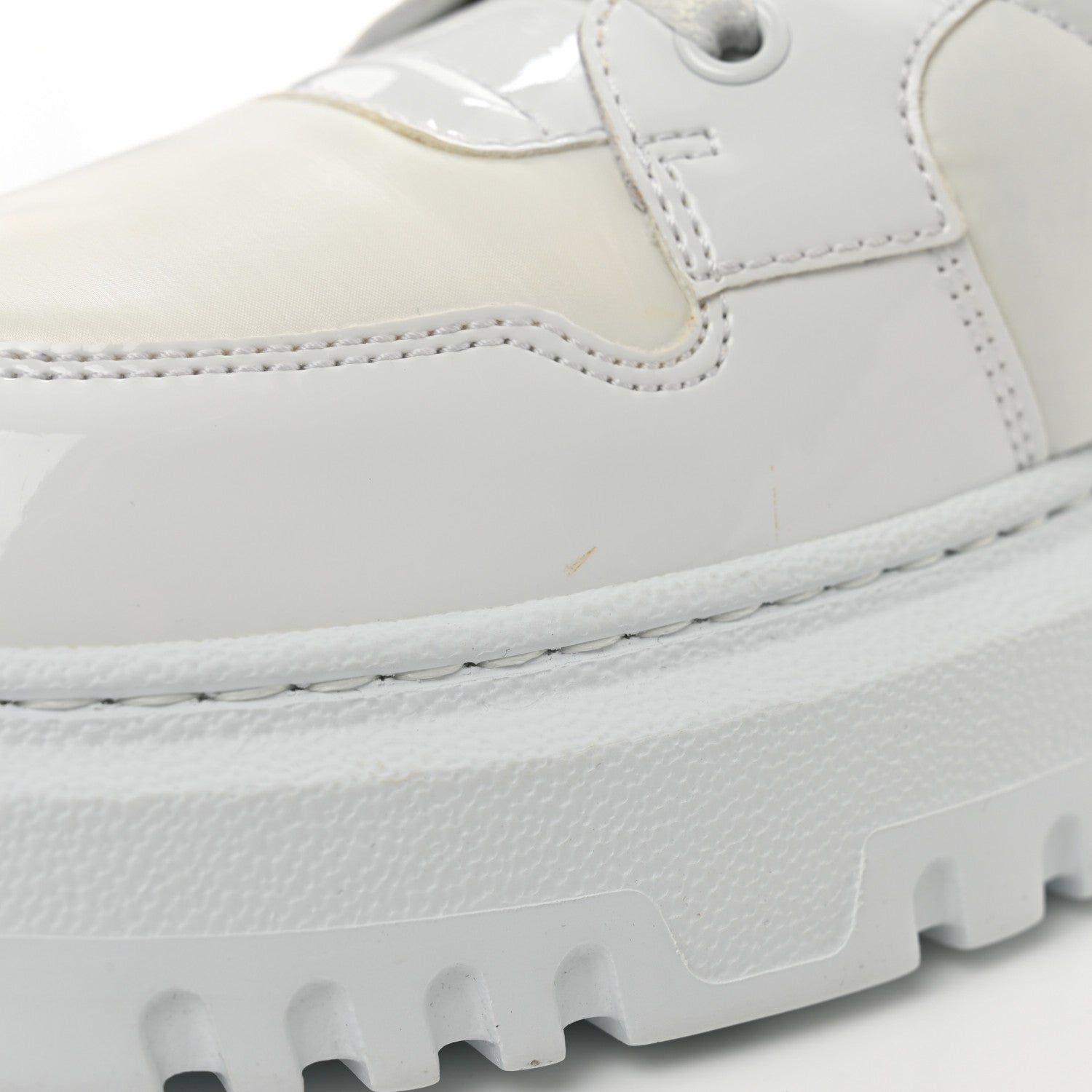 Christian Dior Nylon Fabric Womens D-Player High Top Sneakers 39.5 White Grey 9 of 9