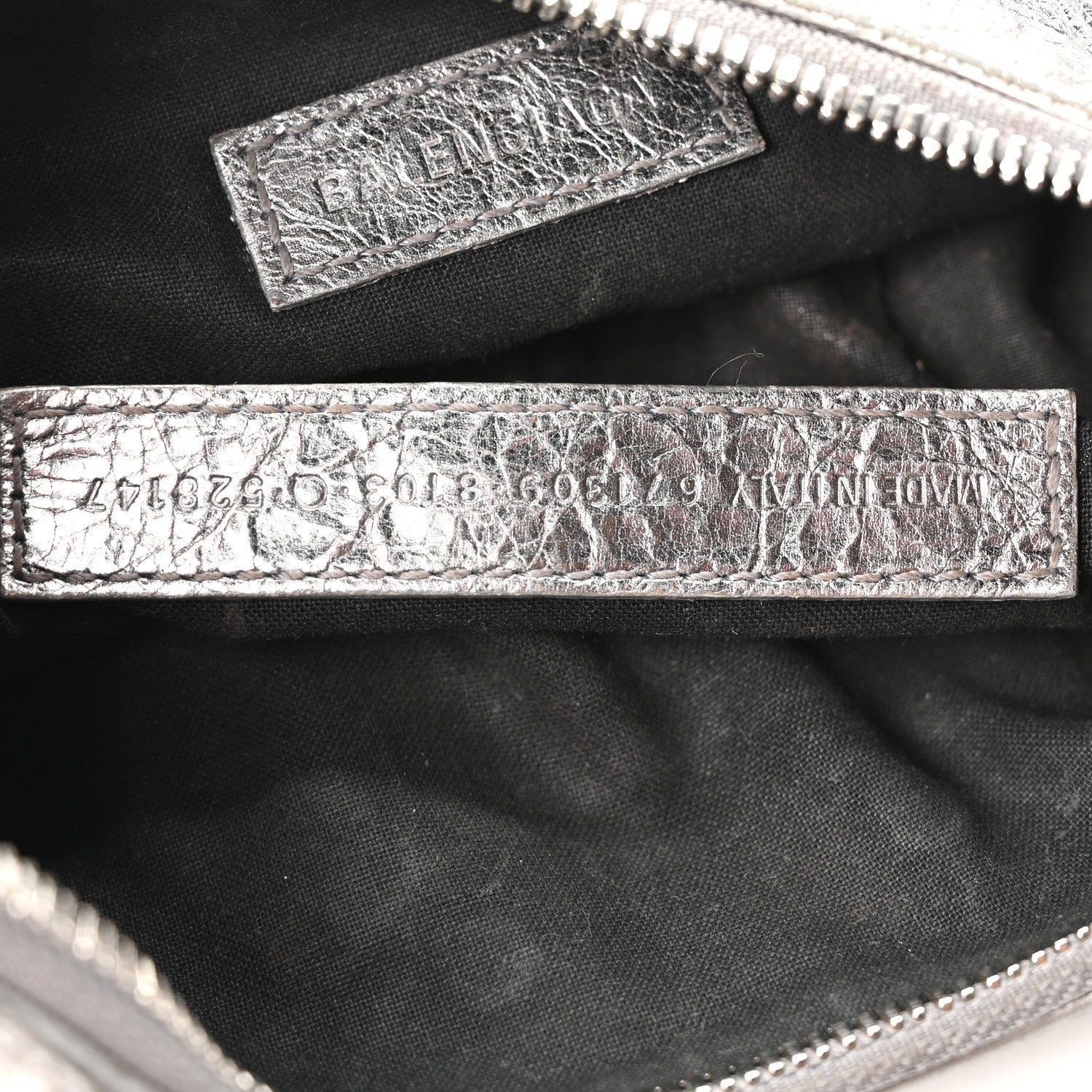 Balenciaga Metallic Agneau Arena Le Cagole Shoulder Bag XS Silver 7 of 10