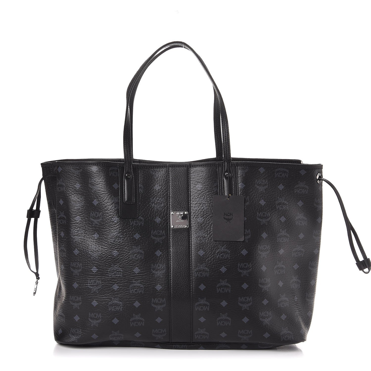 MCM Visetos Large Liz Reversible Shopper Tote Black 1 of 9