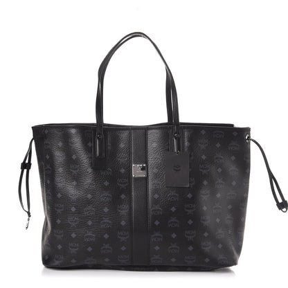 MCM Visetos Large Liz Reversible Shopper Tote Black 1 of 9