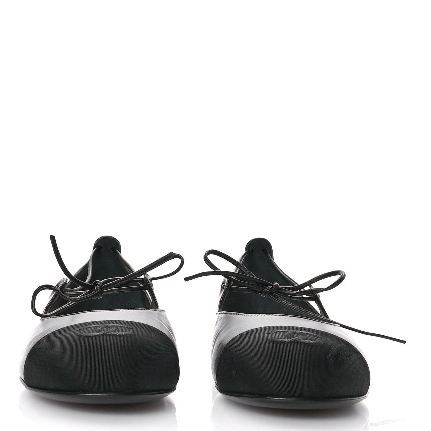 Chanel Lambskin Grosgrain Mary Jane Flats 38.5 Black 3 of 9