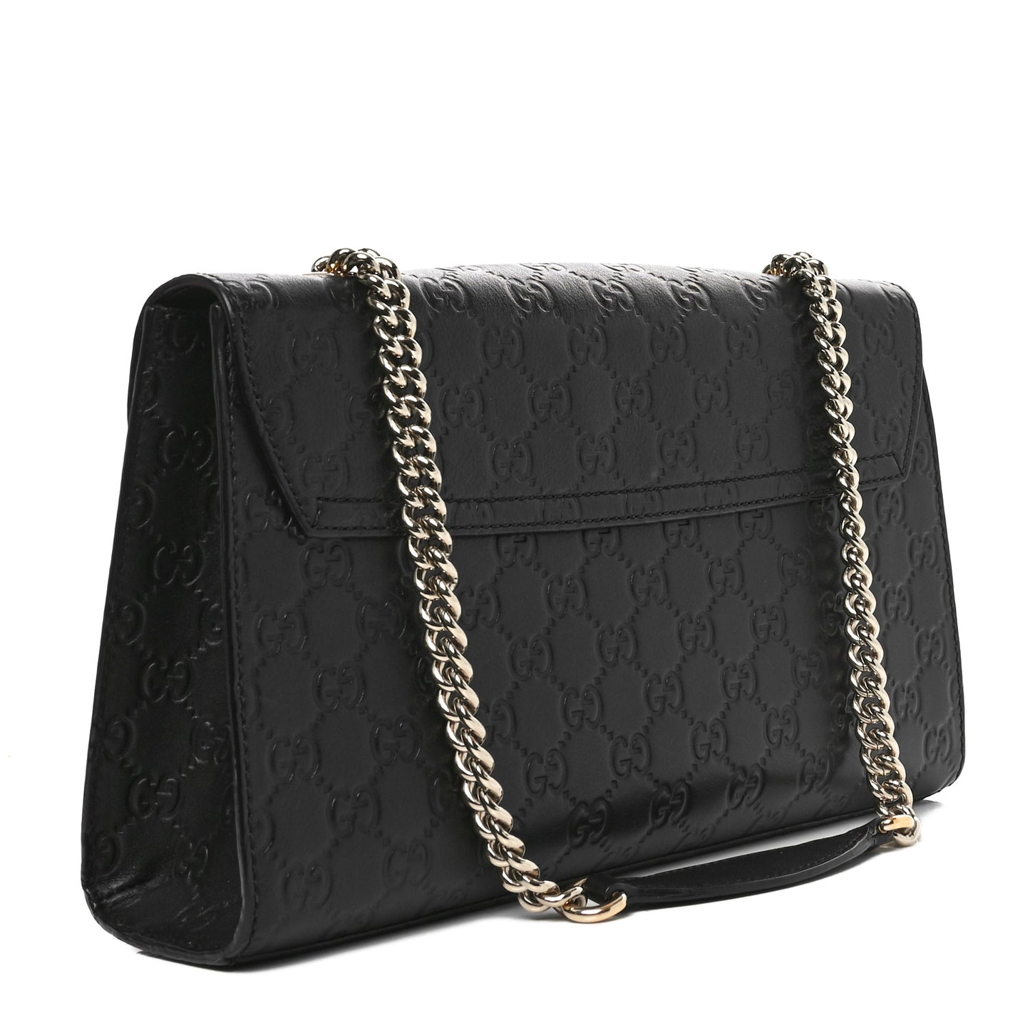 Guccissima Medium Emily Chain Shoulder Bag Black