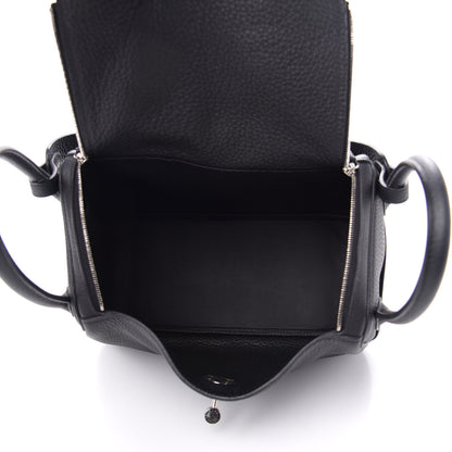 Hermes Taurillon Clemence Lindy 26 Black 5 of 11