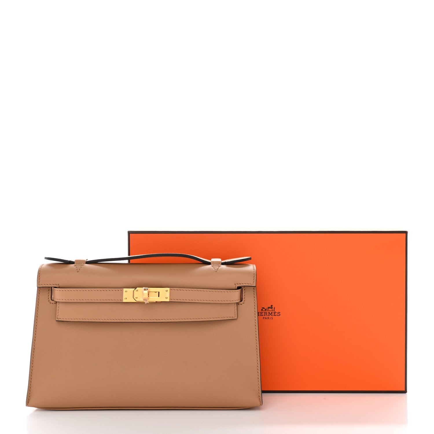 Hermes Swift Kelly Pochette Clutch Chai 14 of 14