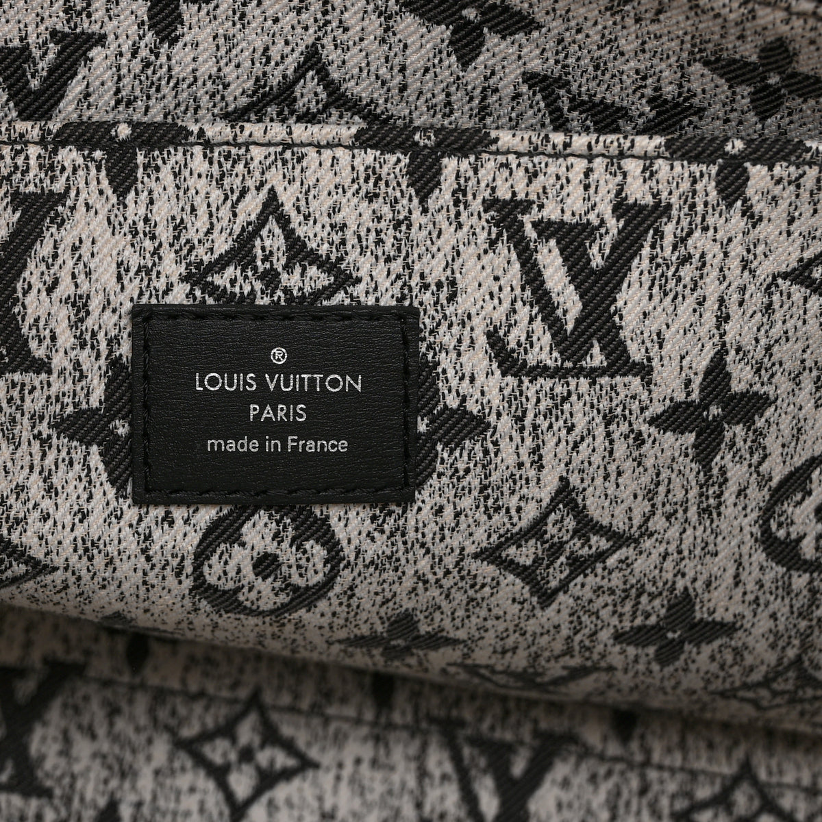 Monogram Jacquard Denim Onthego MM Black