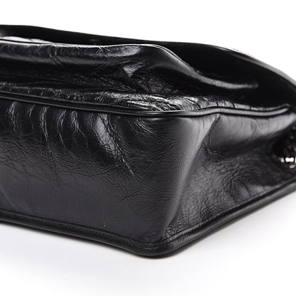 Saint Laurent Crinkled Calfskin Matelasse Monogram Large Niki Chain Satchel Black 9 of 10
