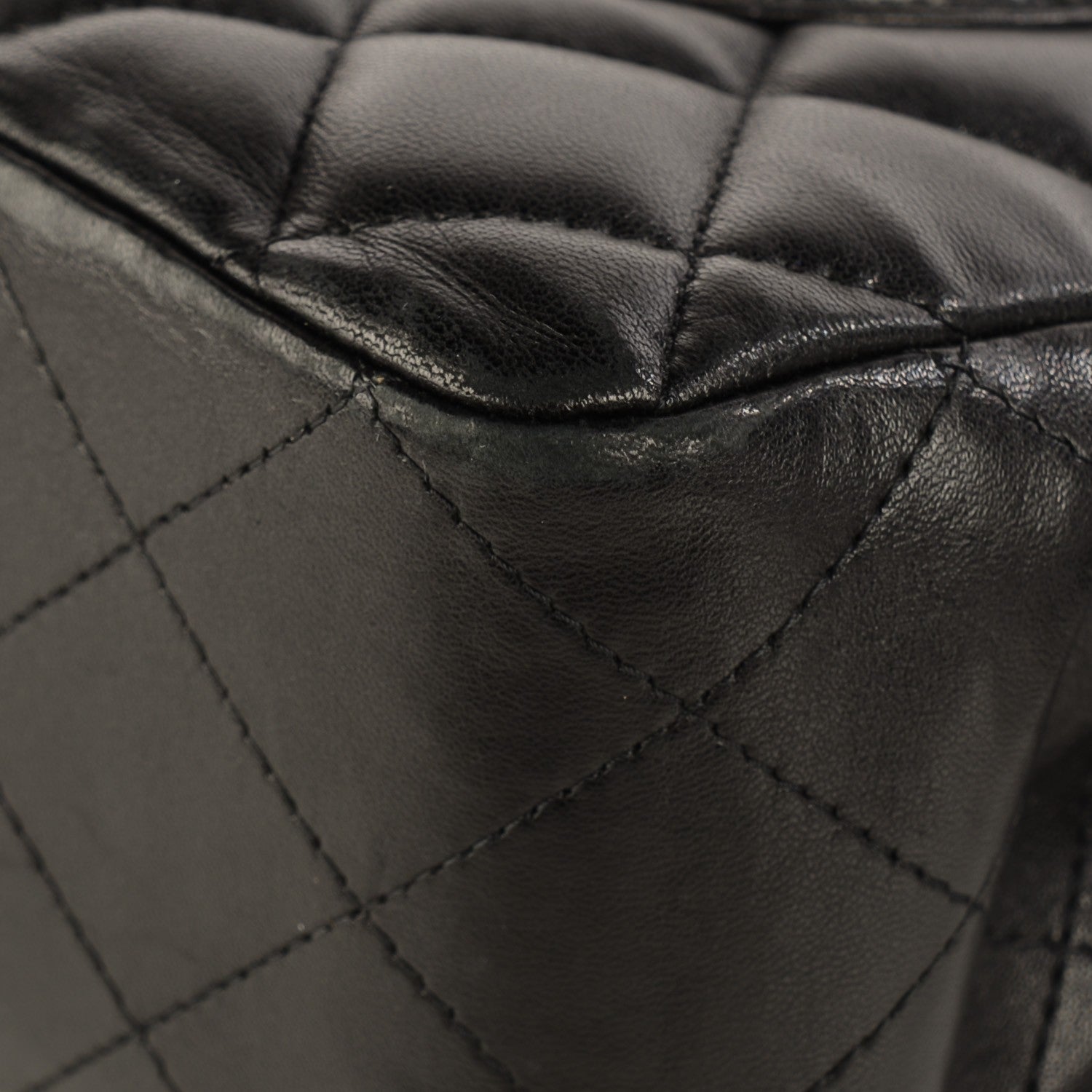Chanel Lambskin Quilted Jumbo Single Flap Black 2 of 21