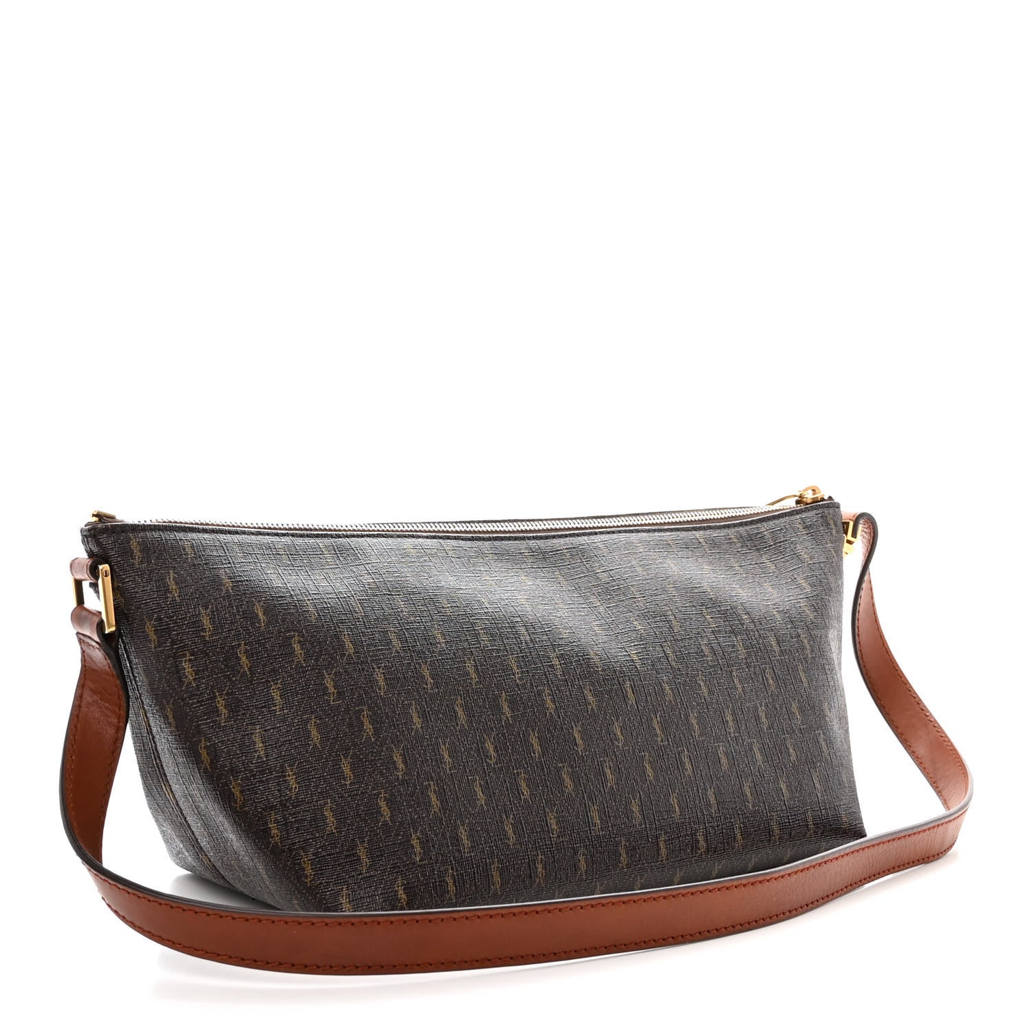 Saint Laurent Canvas Smooth Calfskin Le Monogramme Crossbody Bag Chestnut 9 of 15