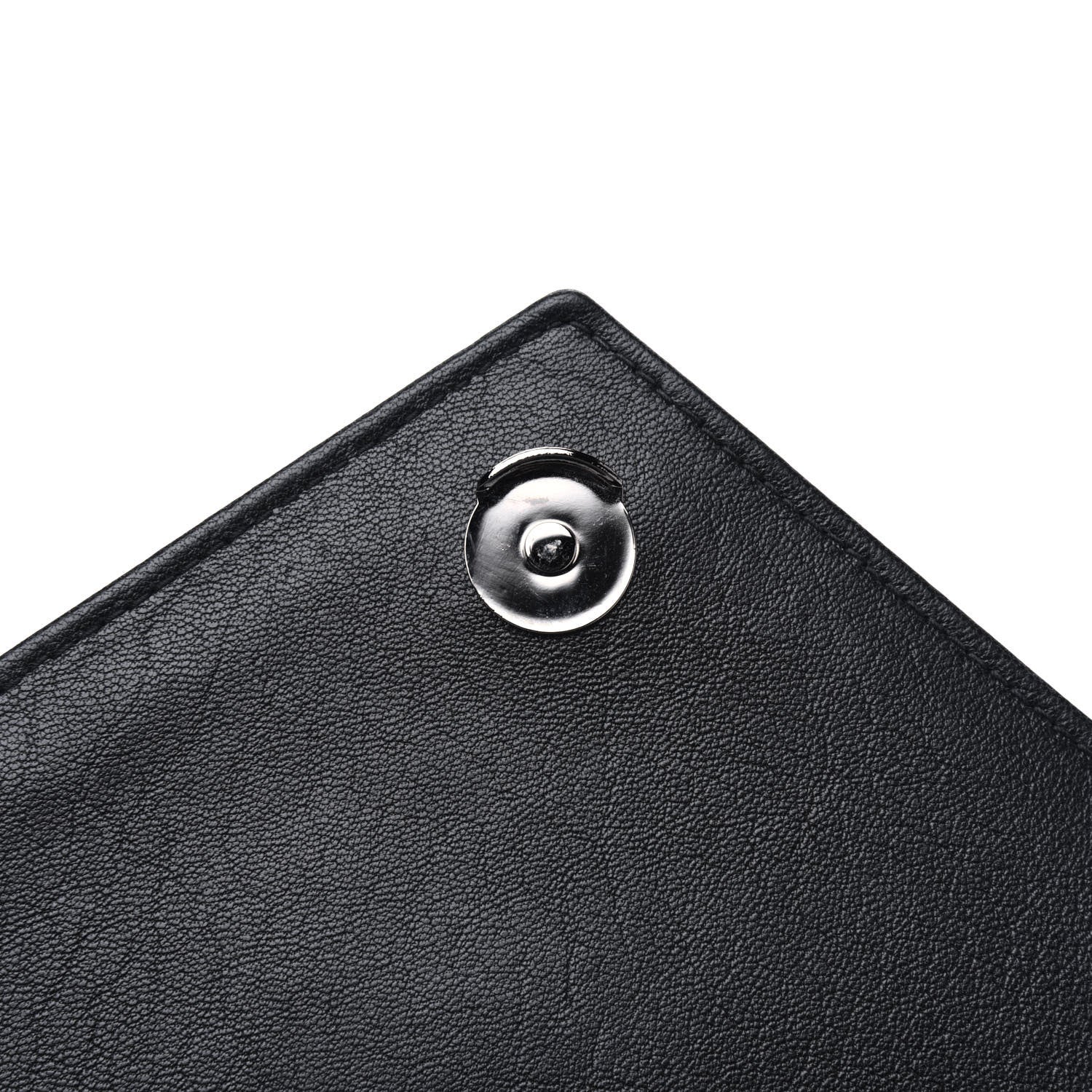 Saint Laurent Sheepskin Matelasse Chevron Monogram Large College Satchel Black 11 of 16