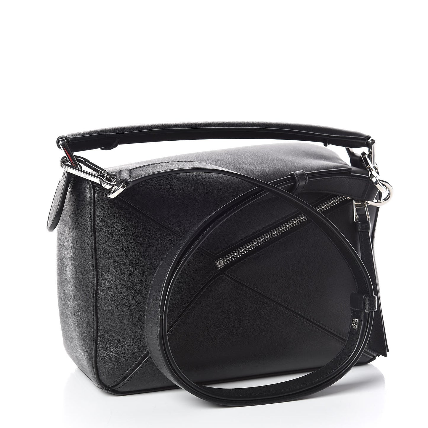 Calfskin Small Puzzle Bag Black