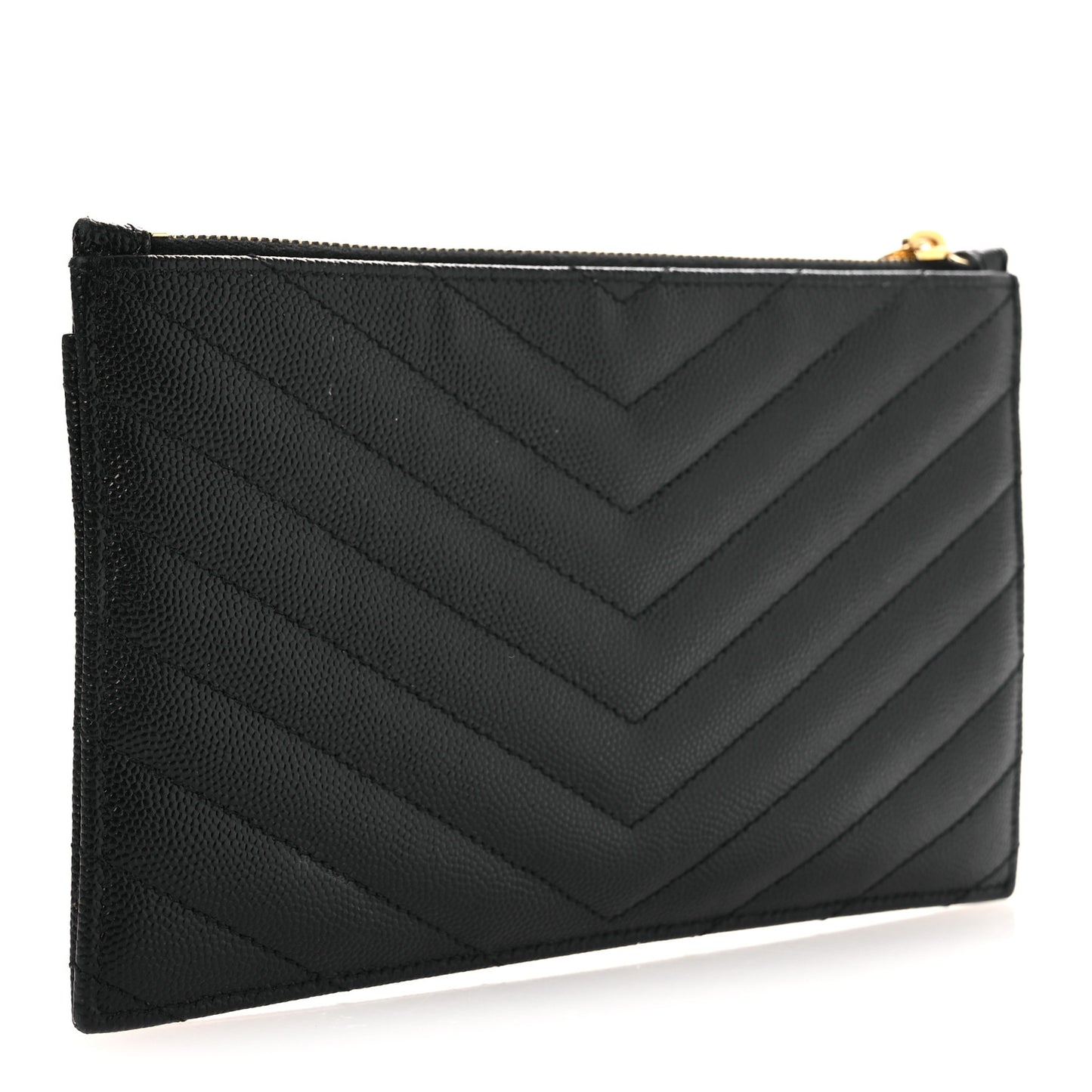 Grain De Poudre Chevron Monogram Bill Pouch Black