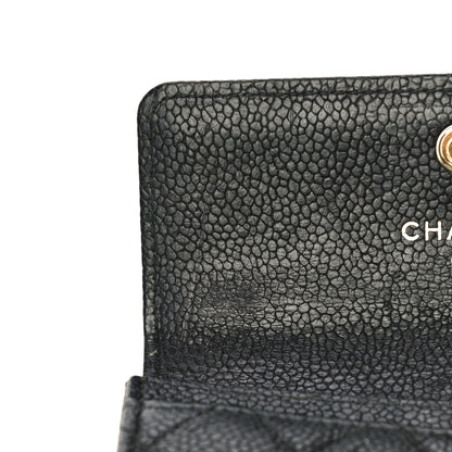 Chanel Caviar Quilted Boy Flap Card Holder Black 14 of 16