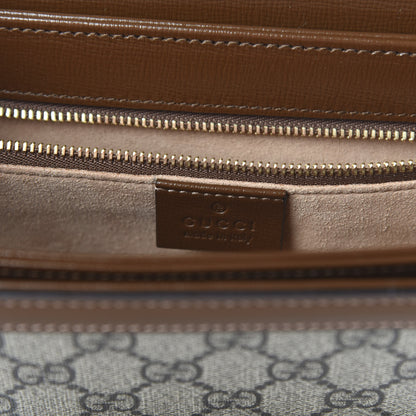 Gucci GG Supreme Monogram Horsebit 1955 Shoulder Bag Beige Brown Sugar 8 of 10