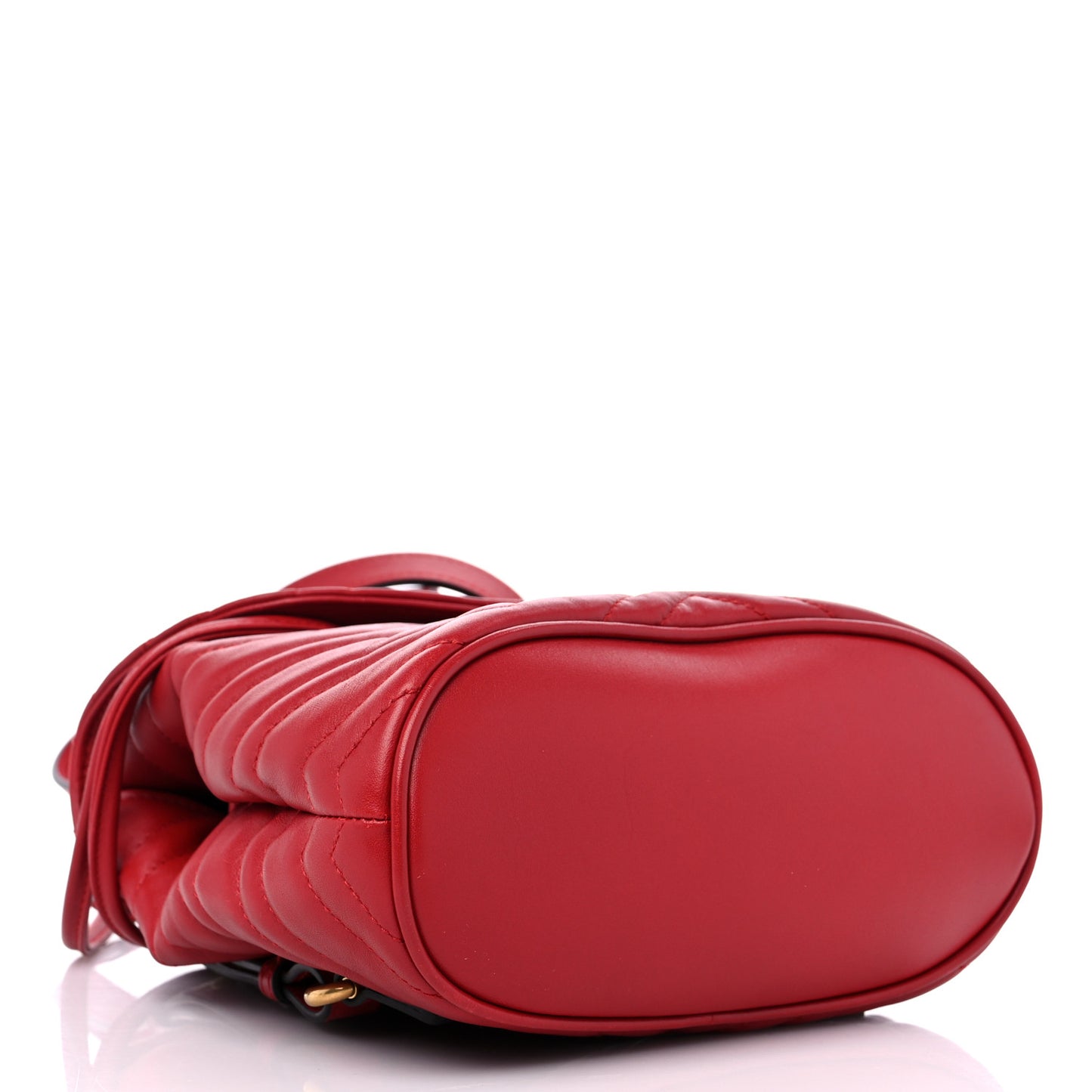 Calfskin Matelasse GG Marmont Flap Backpack Hibiscus Red
