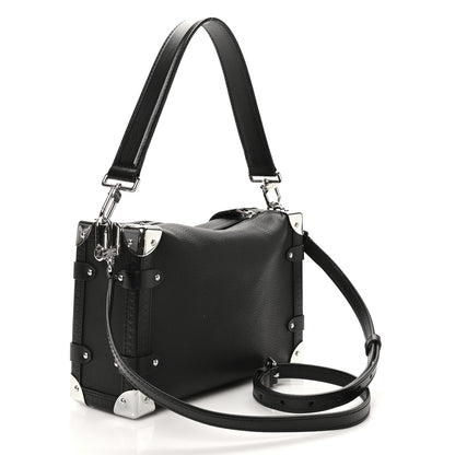 Louis Vuitton Calfskin Side Trunk MM Black 3 of 9