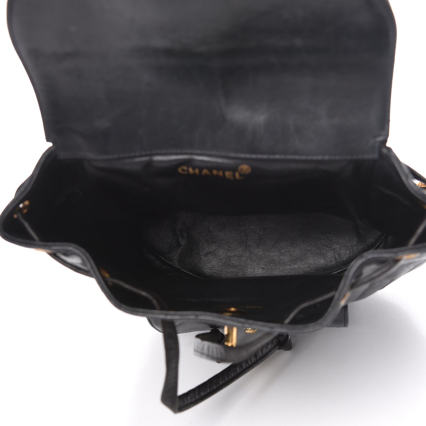 Lambskin Quilted CC Chain Backpack Black