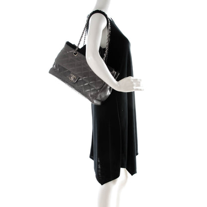 Chanel Glazed Calfskin Quilted Small CC Delivery Tote Grey 2 of 8