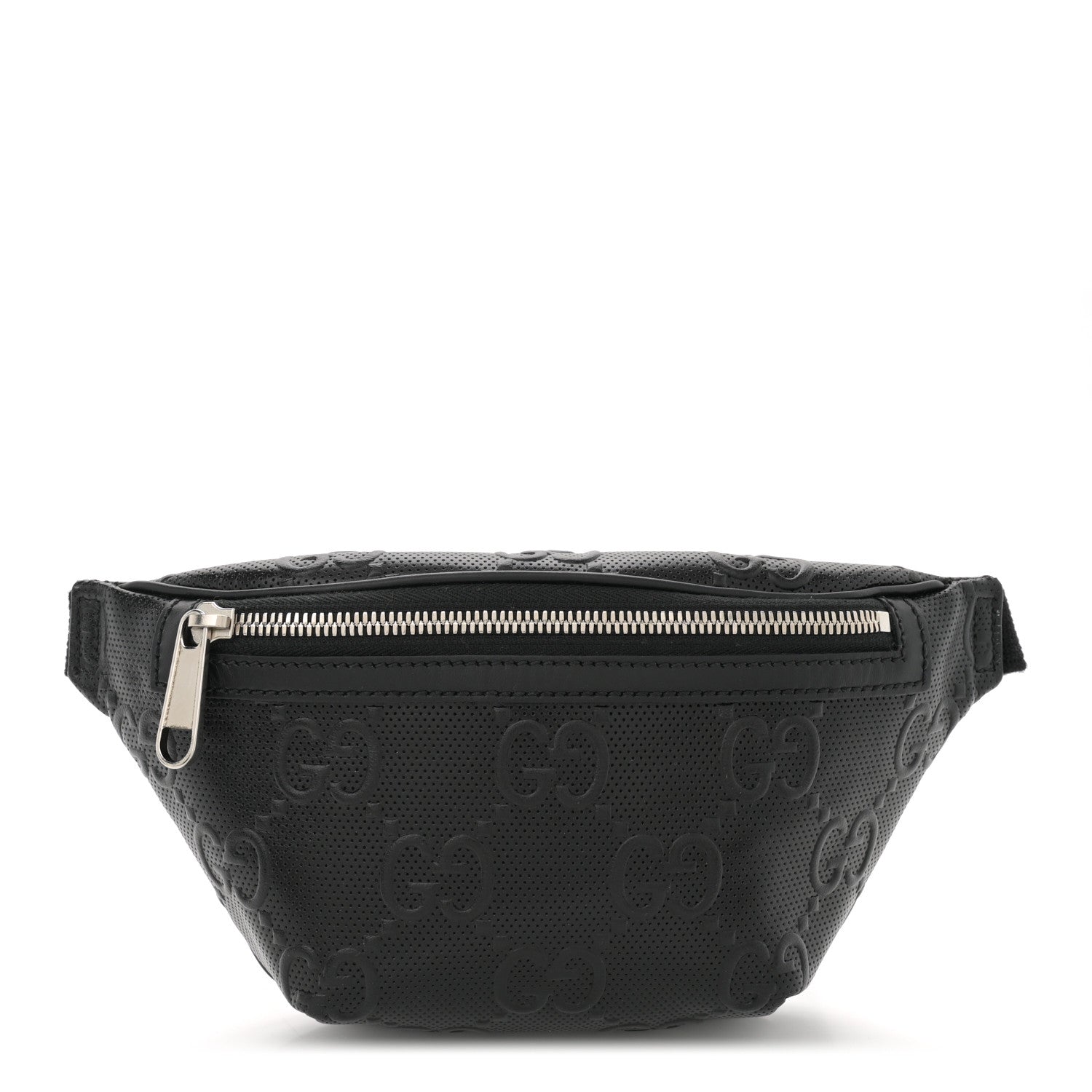Gucci Calfskin GG Tennis Embossed Belt Bag Black 1 of 10