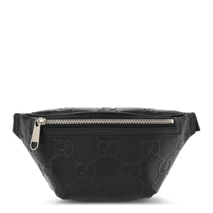 Gucci Calfskin GG Tennis Embossed Belt Bag Black 1 of 10