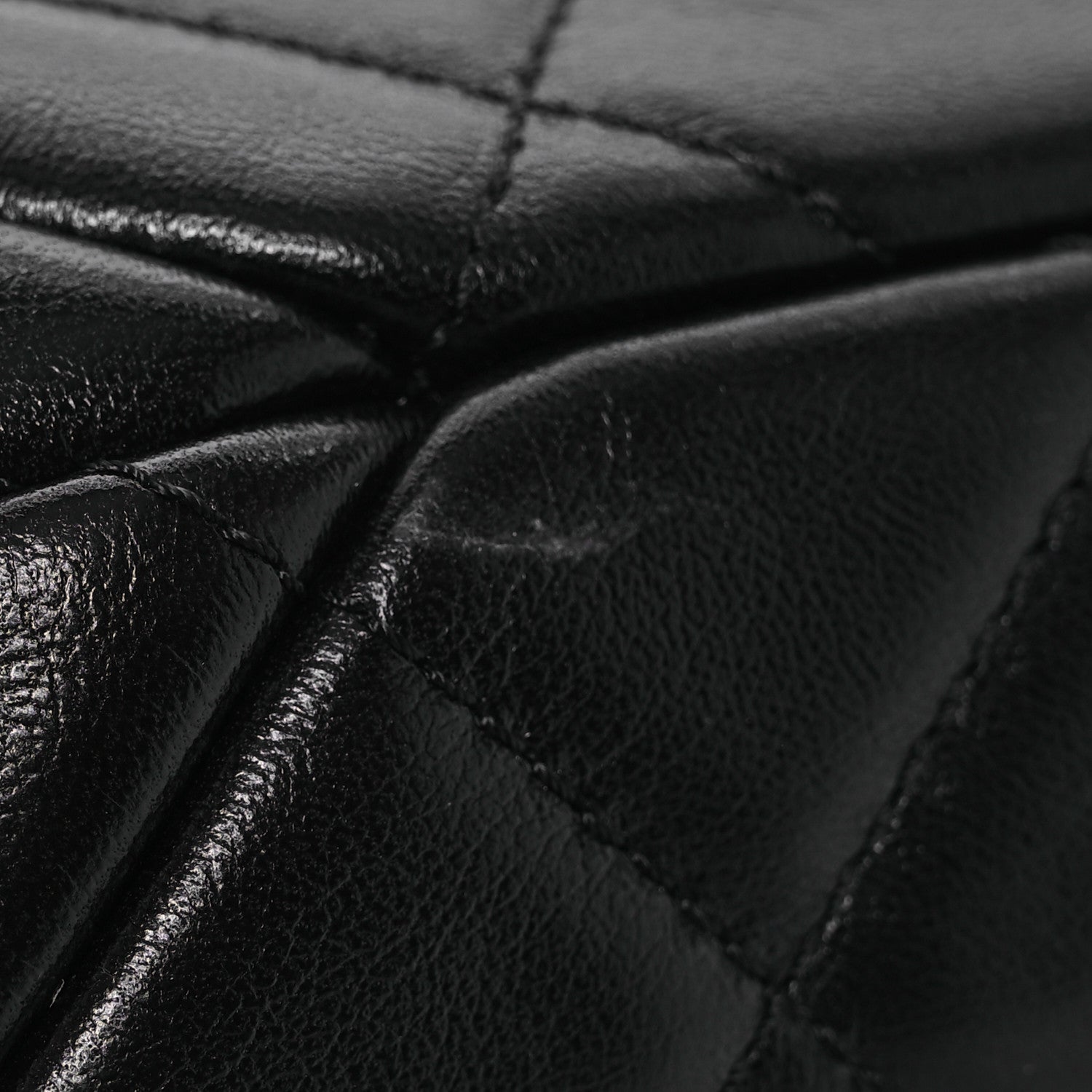 Chanel Lambskin Quilted Diamond Lock Flap Black 11 of 15