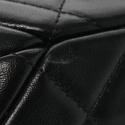 Chanel Lambskin Quilted Diamond Lock Flap Black 11 of 15