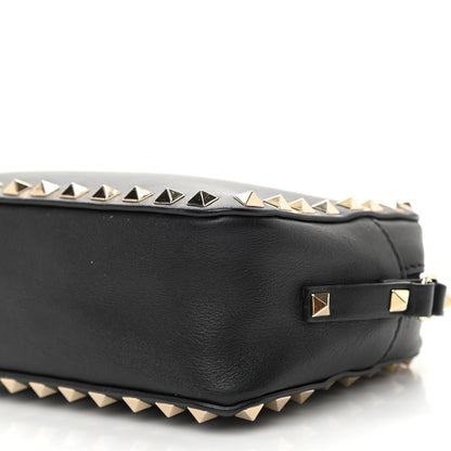 Valentino Garavani Pebbled Calfskin Rockstud Camera Crossbody Bag Black 8 of 10