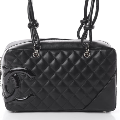 Chanel Calfskin Quilted Large Cambon Bowler Black 8 of 8