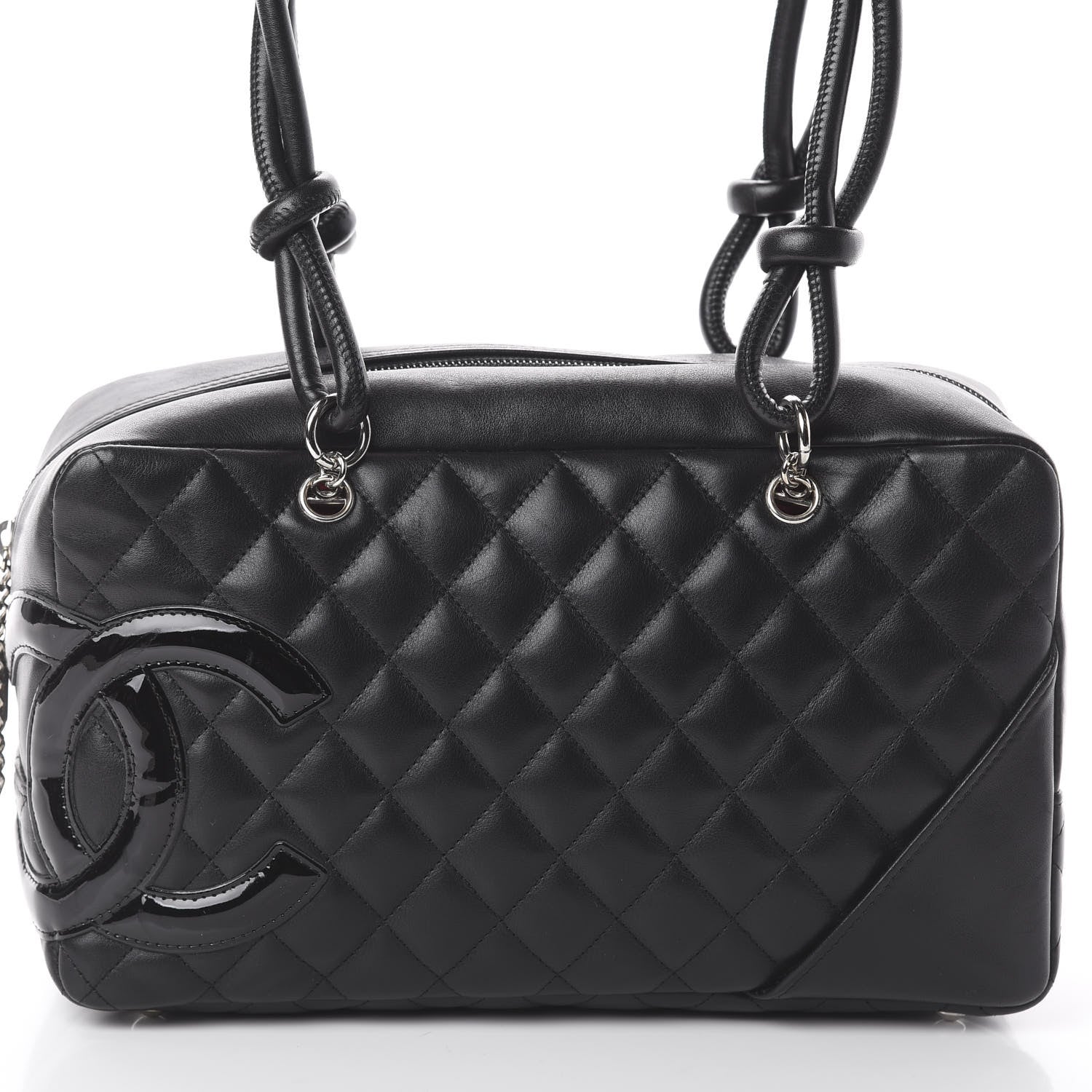 Chanel Calfskin Quilted Large Cambon Bowler Black 8 of 8