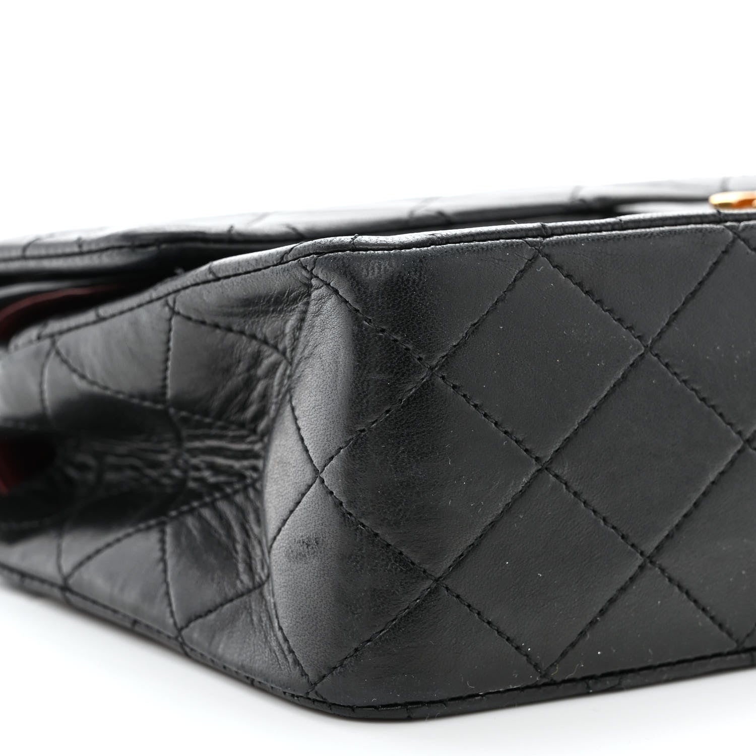 Chanel Lambskin Quilted Medium Double Flap Black 10 of 15