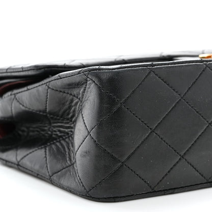 Chanel Lambskin Quilted Medium Double Flap Black 10 of 15