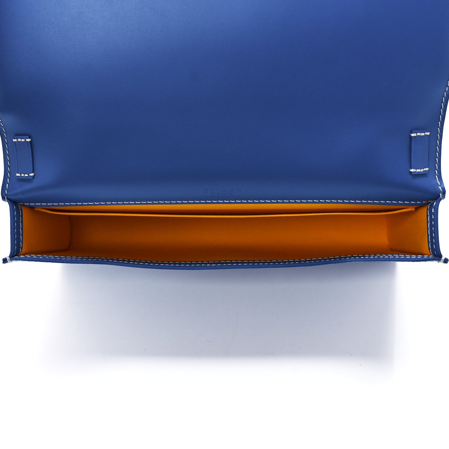 Goyardine Monte Carlo Bois Clutch With Strap Sky Blue