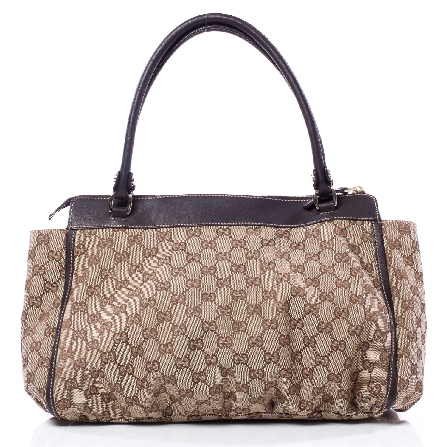 Gucci Monogram D Gold Tote Ebony 4 of 9