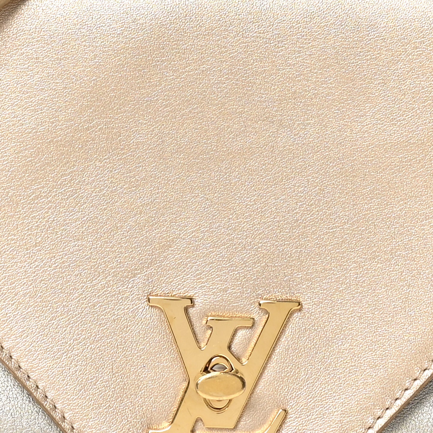 Metallic Calfskin Love Note Gold Silver