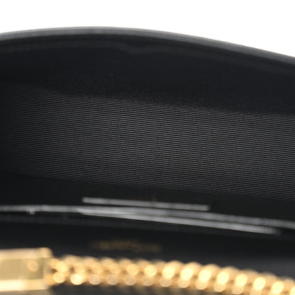 Saint Laurent Grain De Poudre Small Classic Monogram Kate Satchel Black 5 of 12