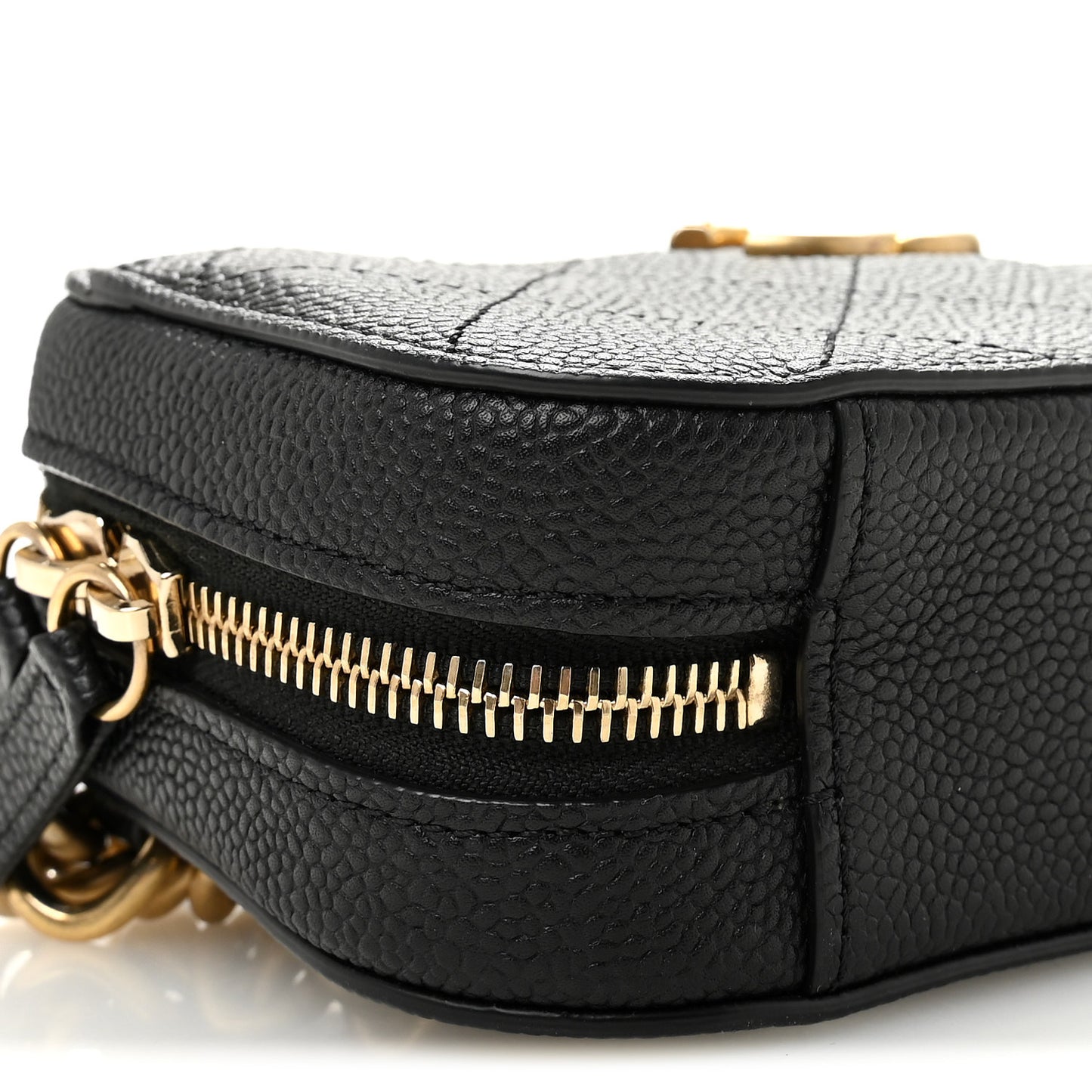 Caviar Quilted Waist Bag Black