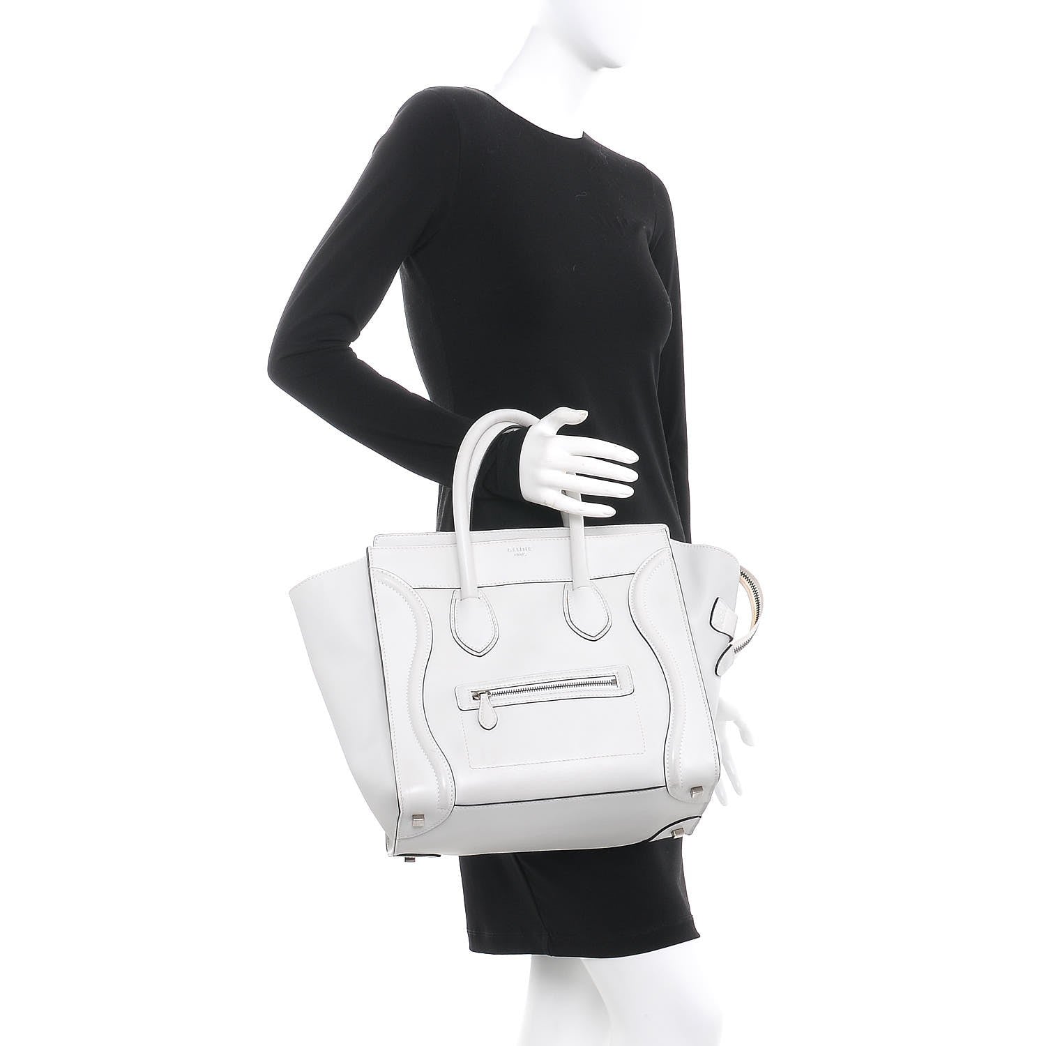 Celine Smooth Calfskin Mini Luggage Lune 2 of 8