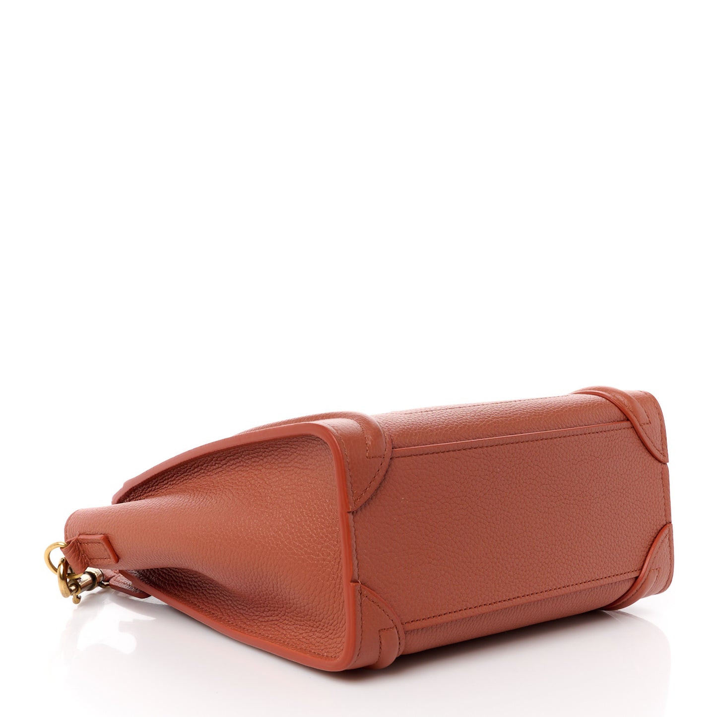Drummed Calfskin Nano Luggage Lychee