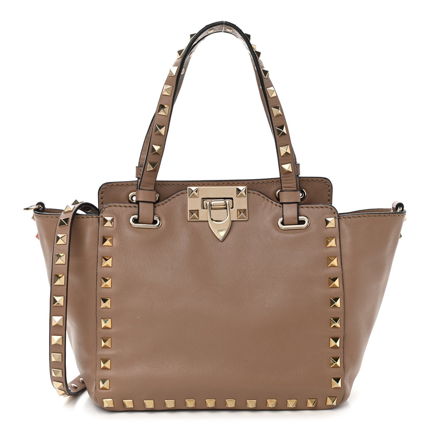 Valentino Garavani Vitello Mini Rockstud Tote Alpaca 1 of 11