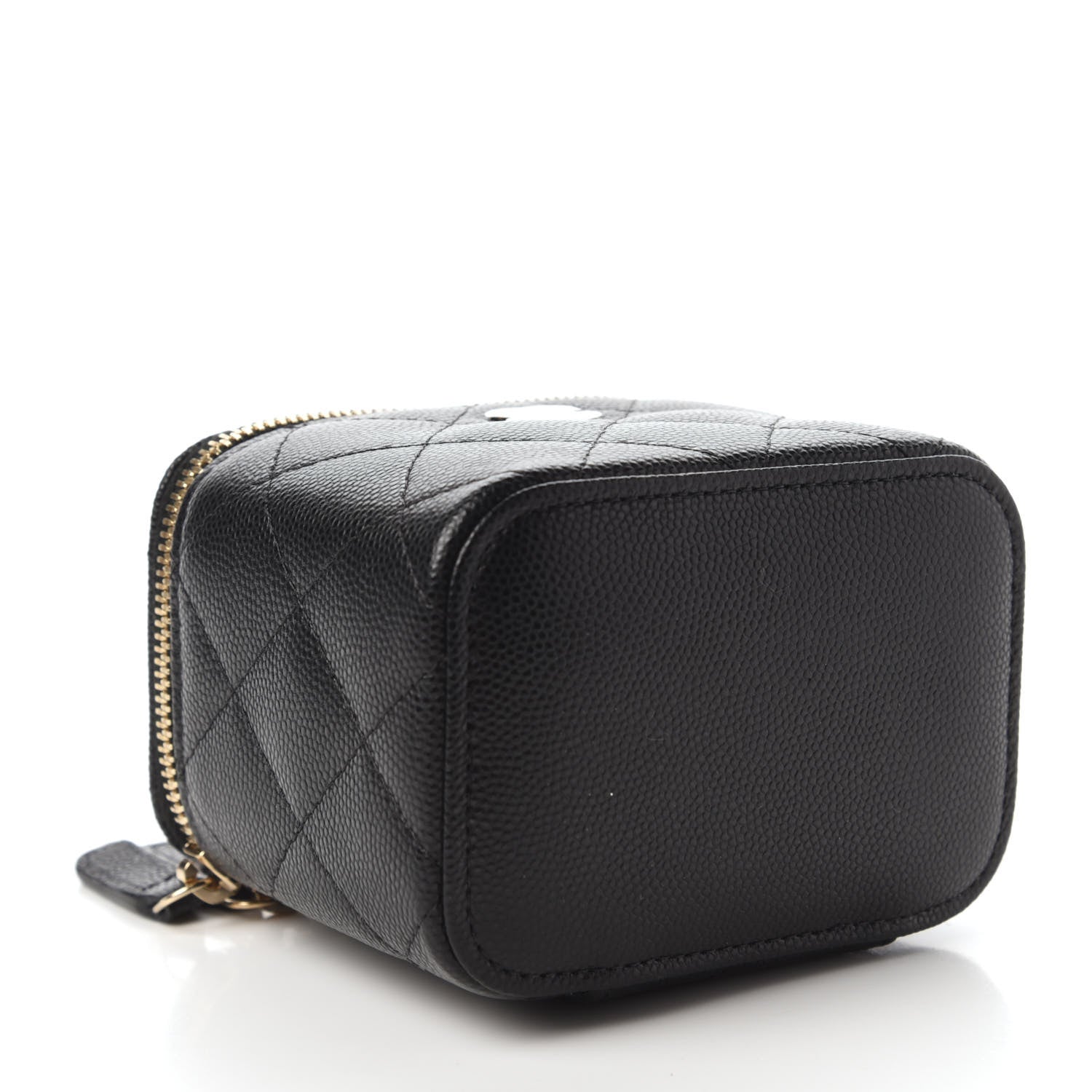 Chanel Caviar Quilted Mini Vanity Case With Chain Black 4 of 11