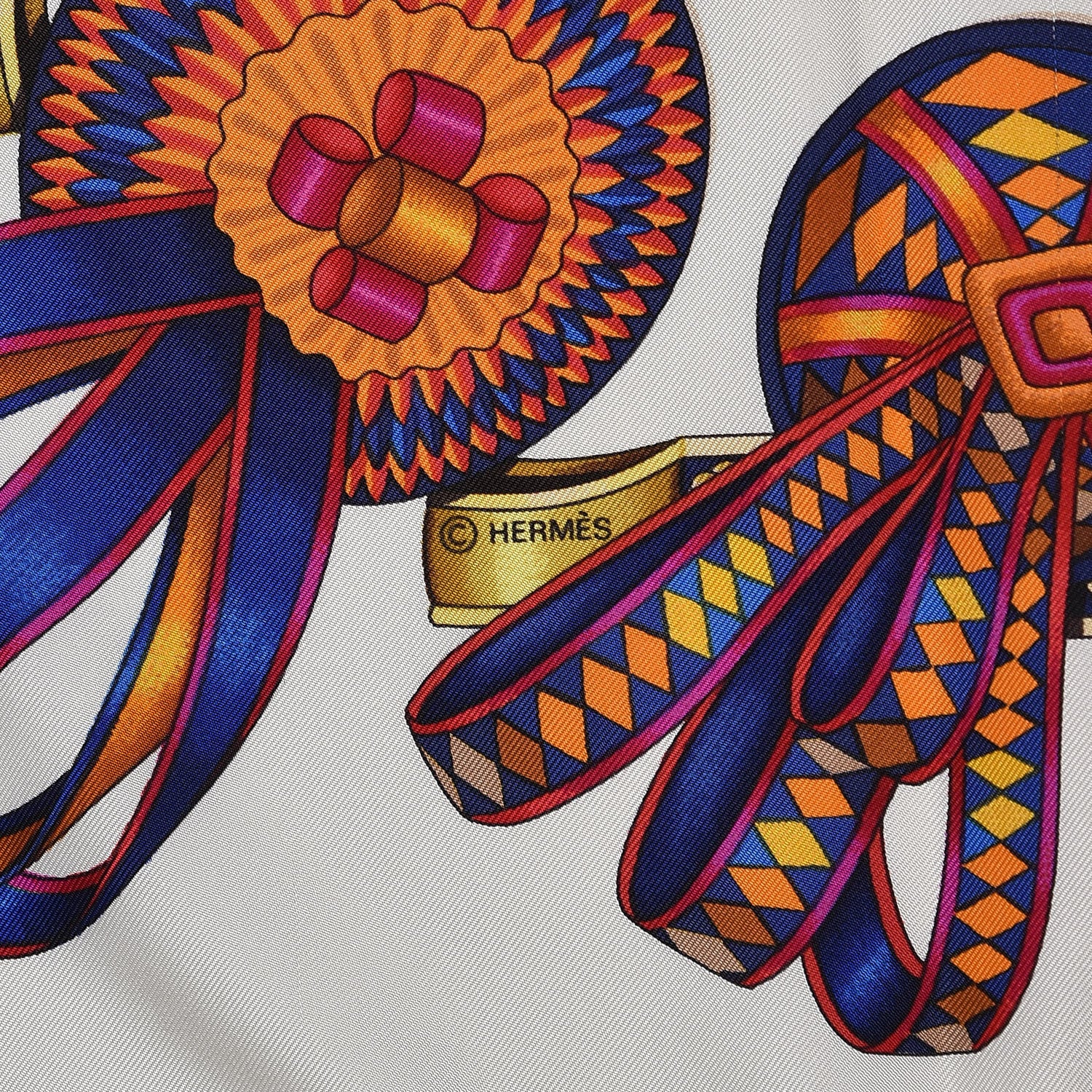 Hermes Silk Les Rubans Du Cheval Scarf 90 5 of 7