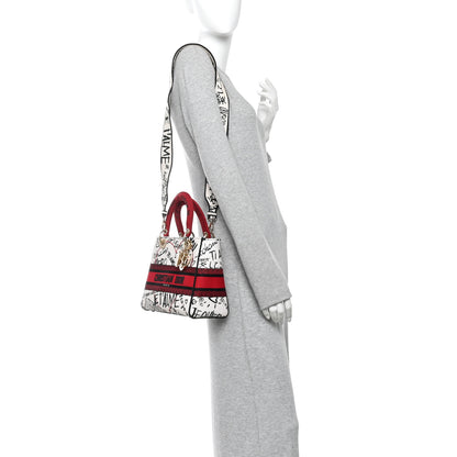 Christian Dior Canvas Medium DiorAmour Graffiti Lady D-Lite Latte 2 of 10