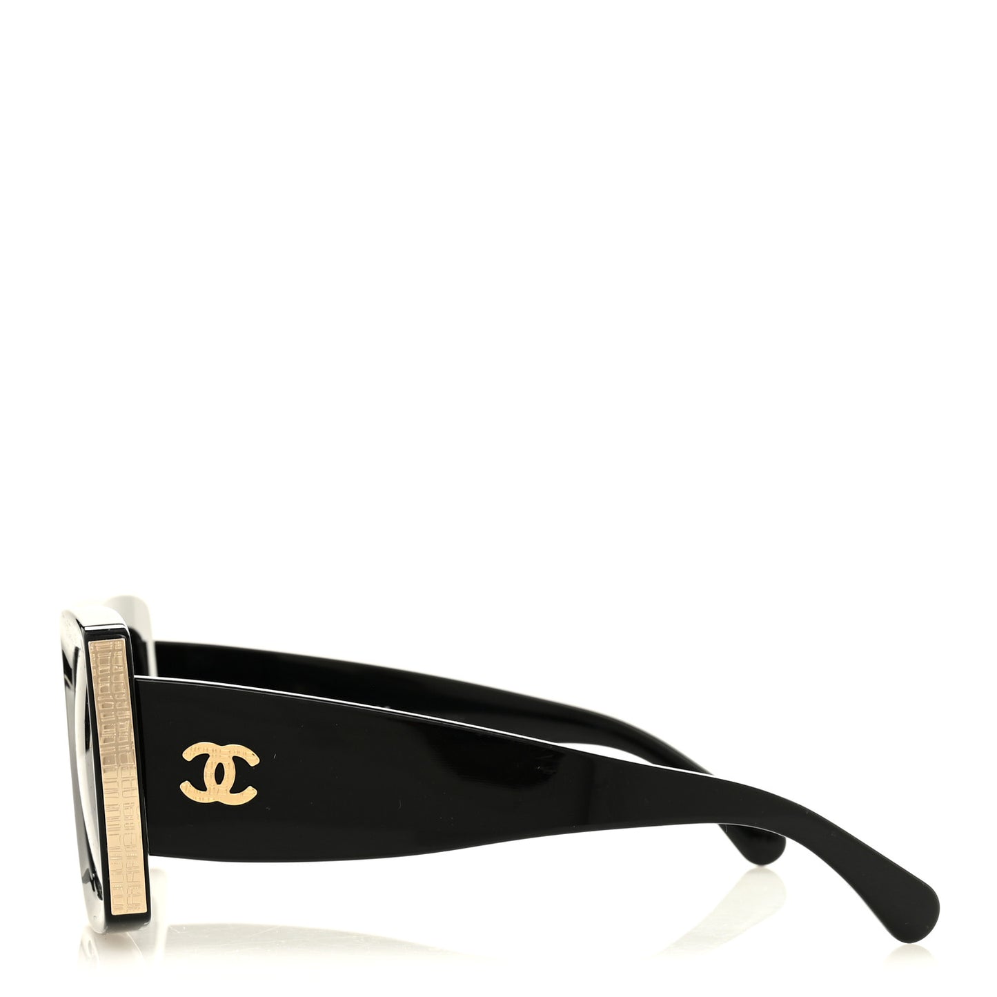 Acetate Rectangle Sunglasses 5435-A Black