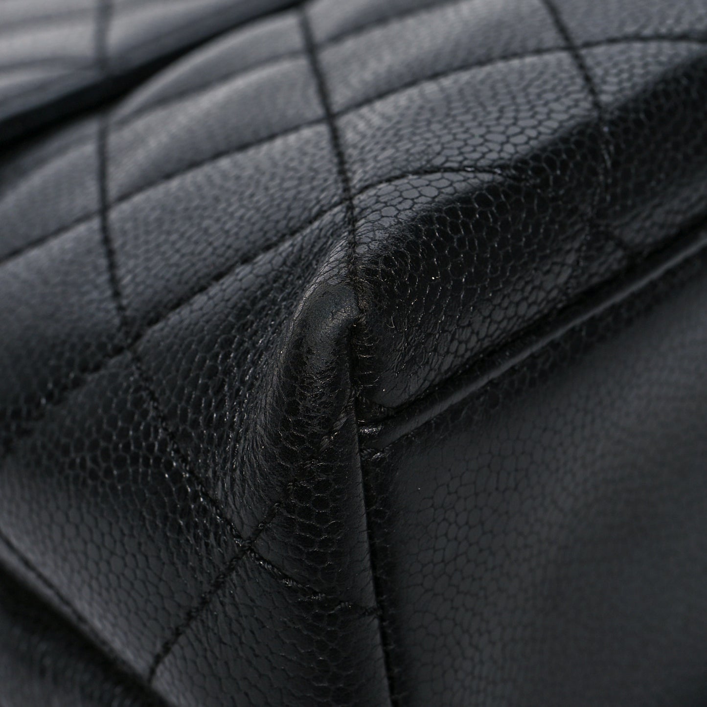 Caviar Quilted Jumbo Kelly Flap Black