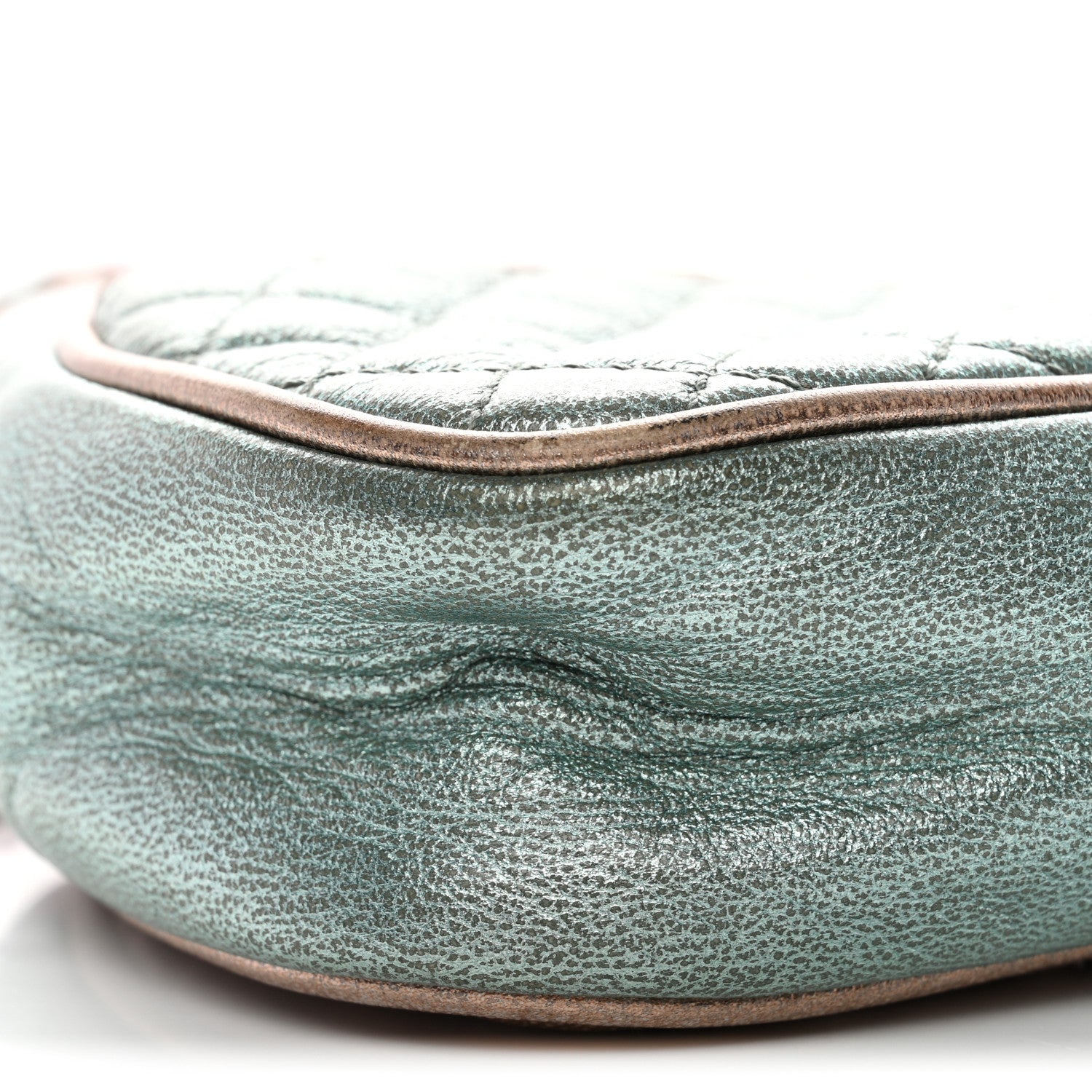 Gucci Laminated Nappa Trapuntata Mini Zumi Dome Shoulder Bag Rosa Lago Rame 8 of 10