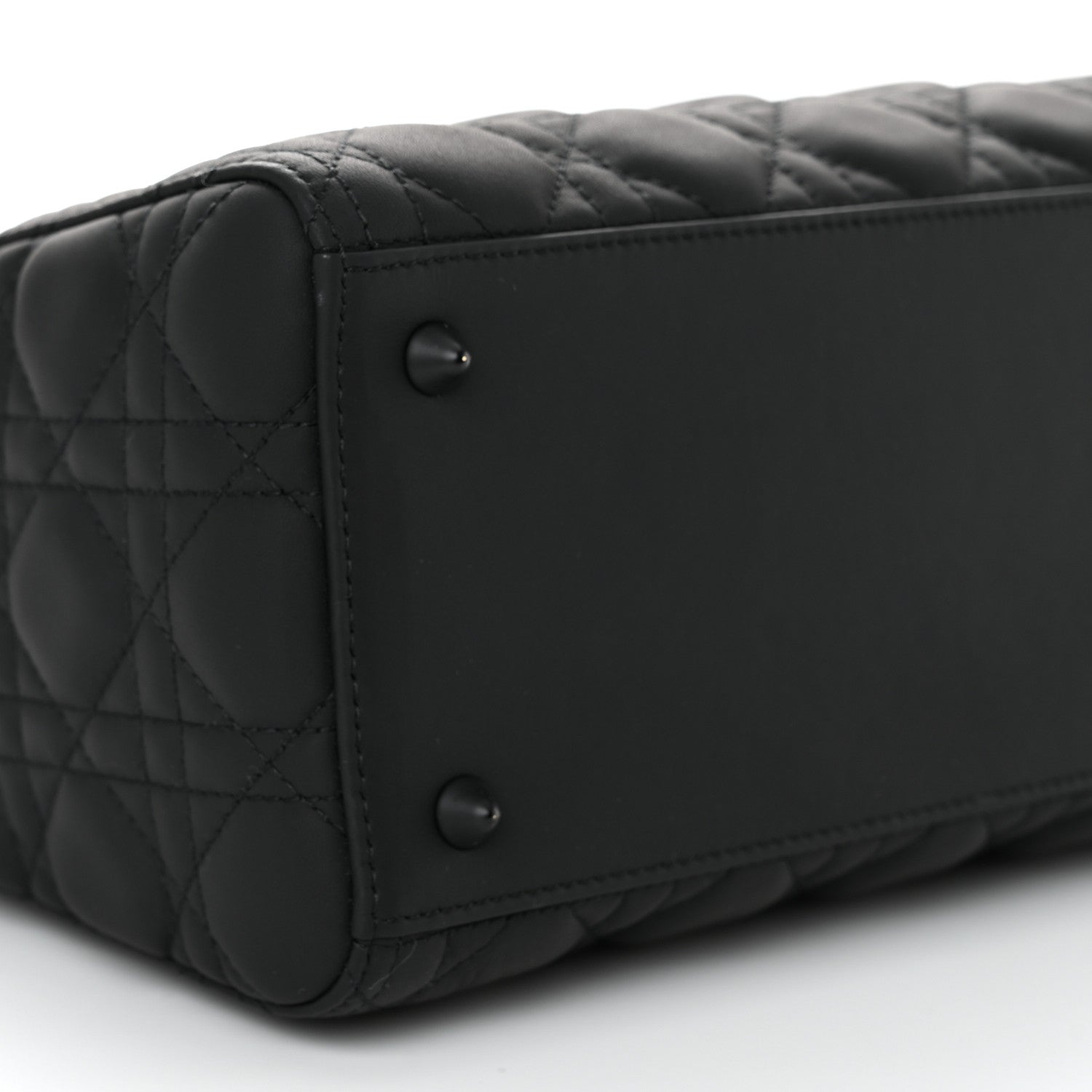 Christian Dior Ultra Matte Calfskin Cannage Medium Lady Dior Black 9 of 11